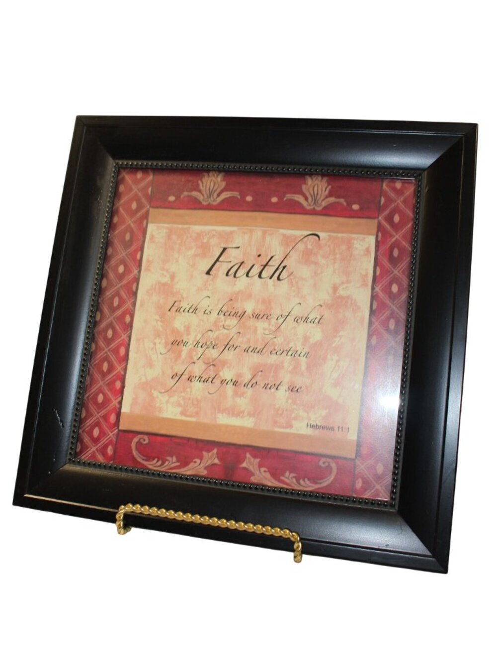 Debbie DeWitt Faith Hebrews 11 Framed Art & Michael's Black Shadow Box Frame